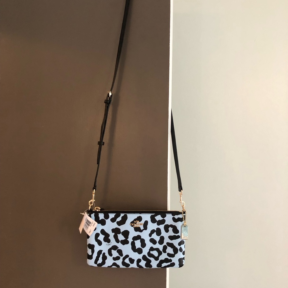 Coach Ocelot Blue Cheetah Purse Crossbody